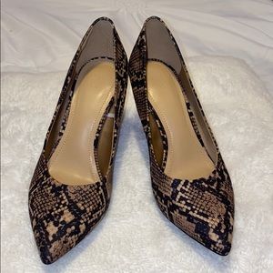 Snake print heels